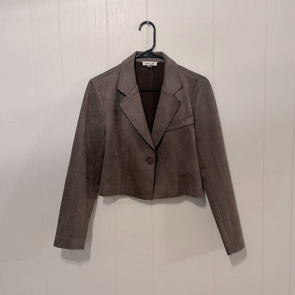 Suede brownish/tan crop jacket